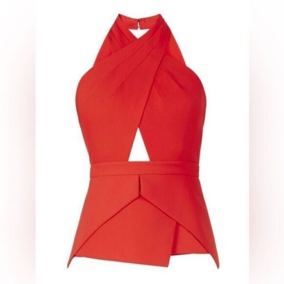 Bcbg Maxazria Elegant Red Halter Top, XXS - Picture 2 of 11